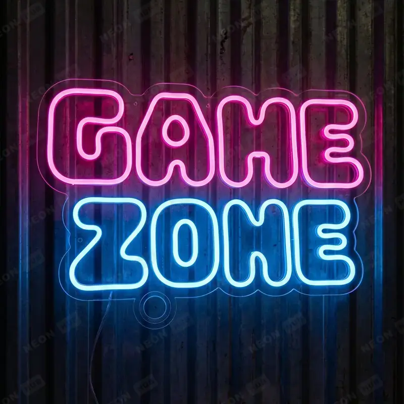 Неоновая вывеска game zone