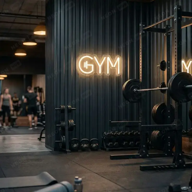 Неоновая вывеска GYM 2 — вид 2