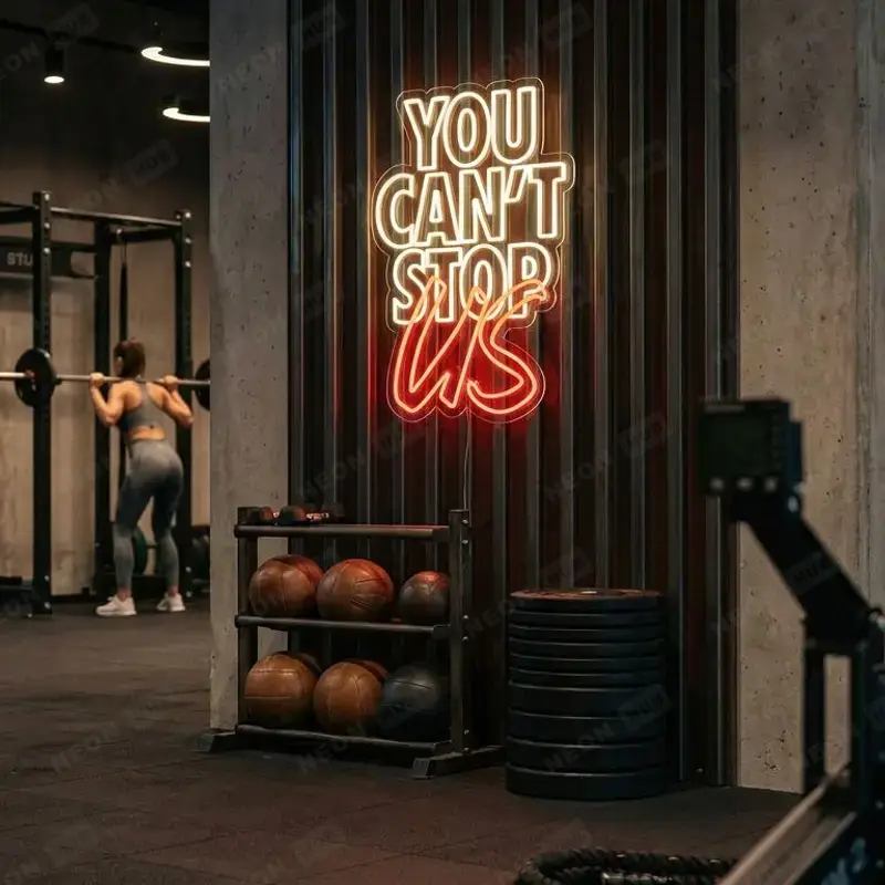 Неоновая вывеска YOU CANT STOP US — вид 2
