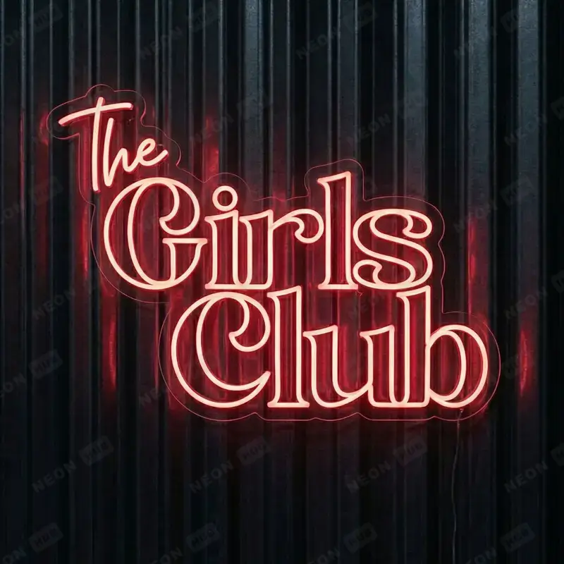 Неоновая вывеска THE GIRLS CLUB