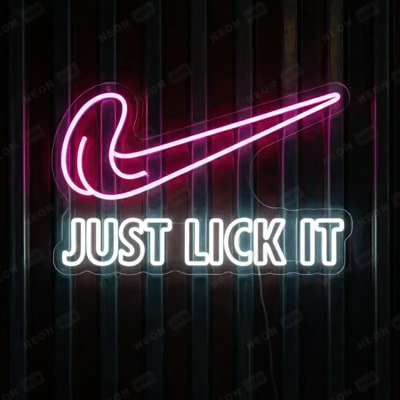 Неоновая вывеска JUST LICK IT