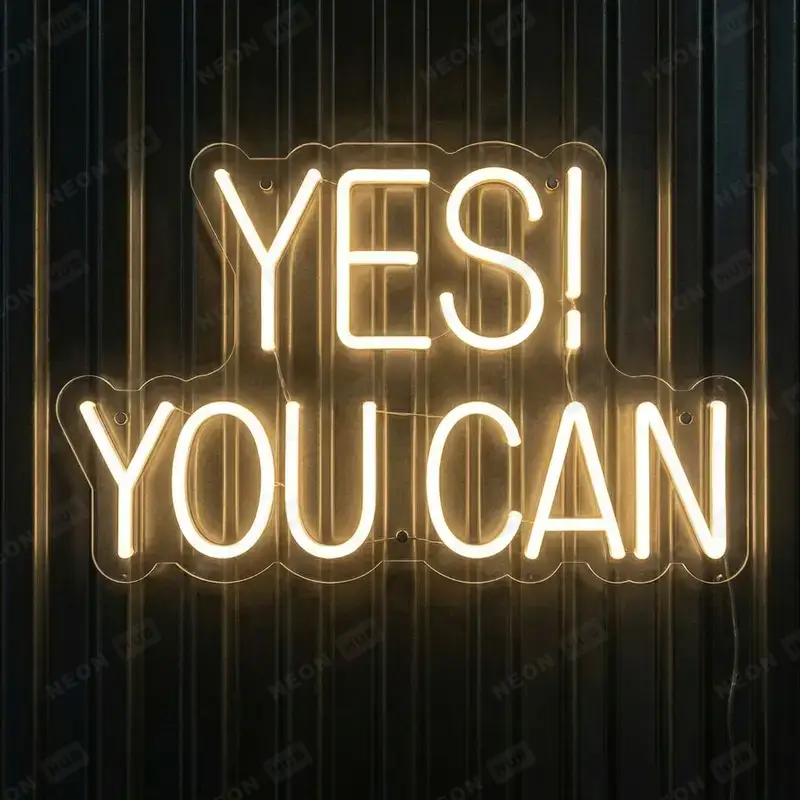 Неоновая вывеска YES YOU CAN