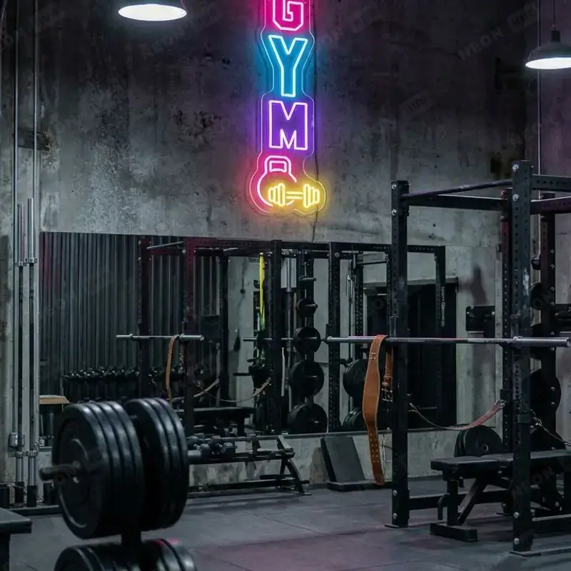 Неоновая вывеска GYM 1 — вид 2
