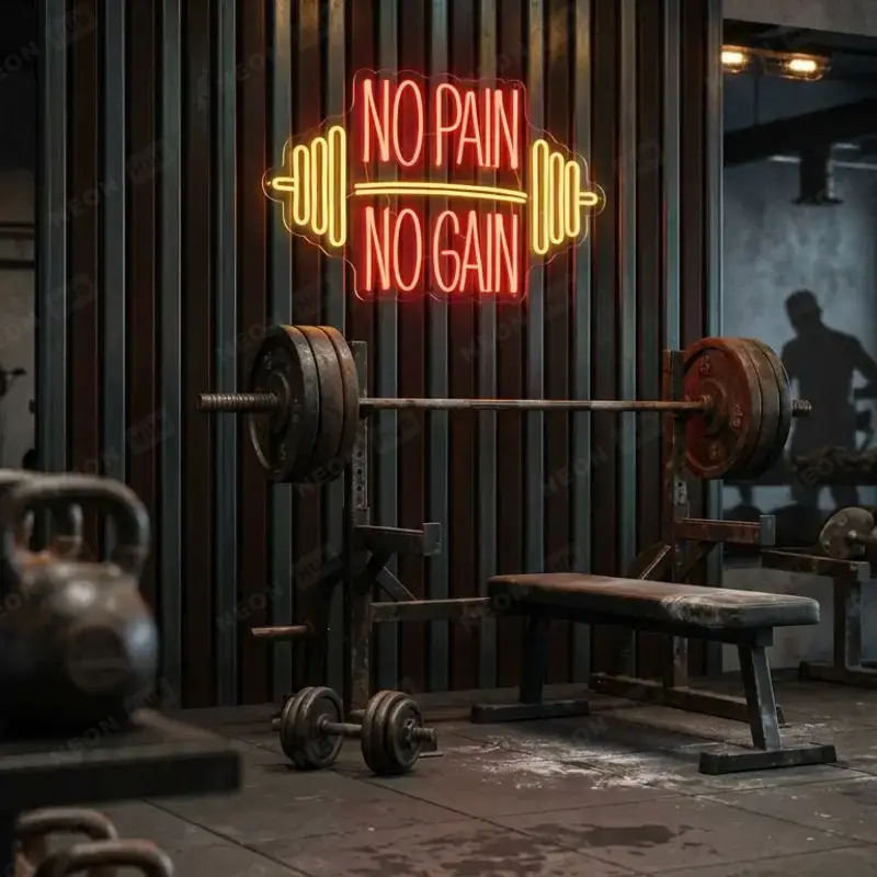 Неоновая вывеска No Pain No Gain 1 — вид 2