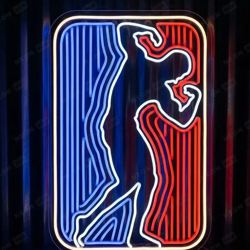 Неоновая вывеска NBA фитнес