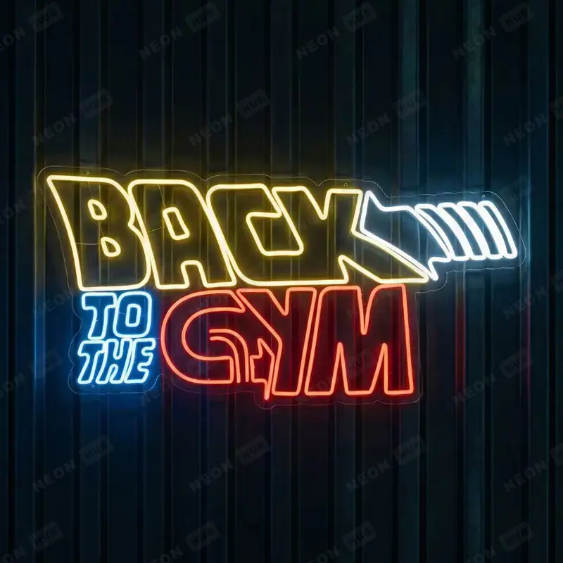 Неоновая вывеска Back to the Gym