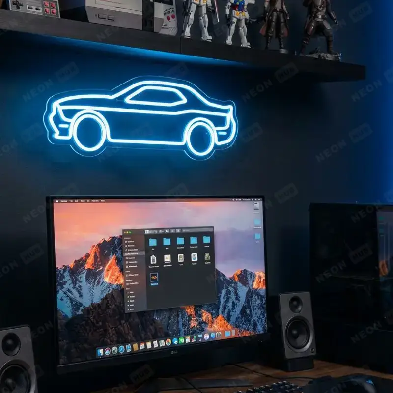 Неоновая вывеска DODGE CHALLENGER HELLCAT / DEMON — вид 2