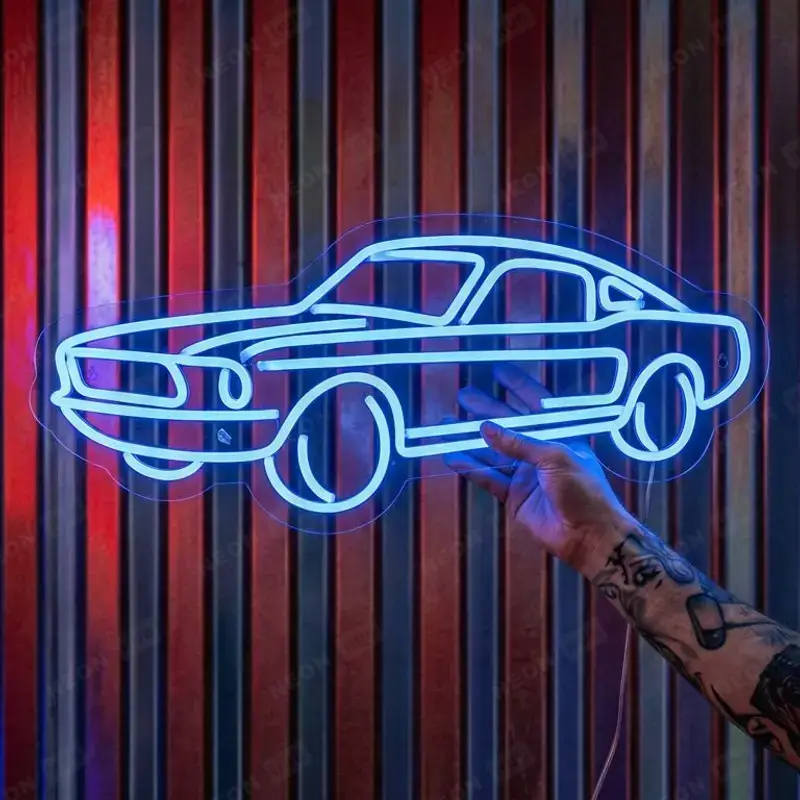Неоновая вывеска FORD MUSTANG 1957 IN THREE-QUARTER