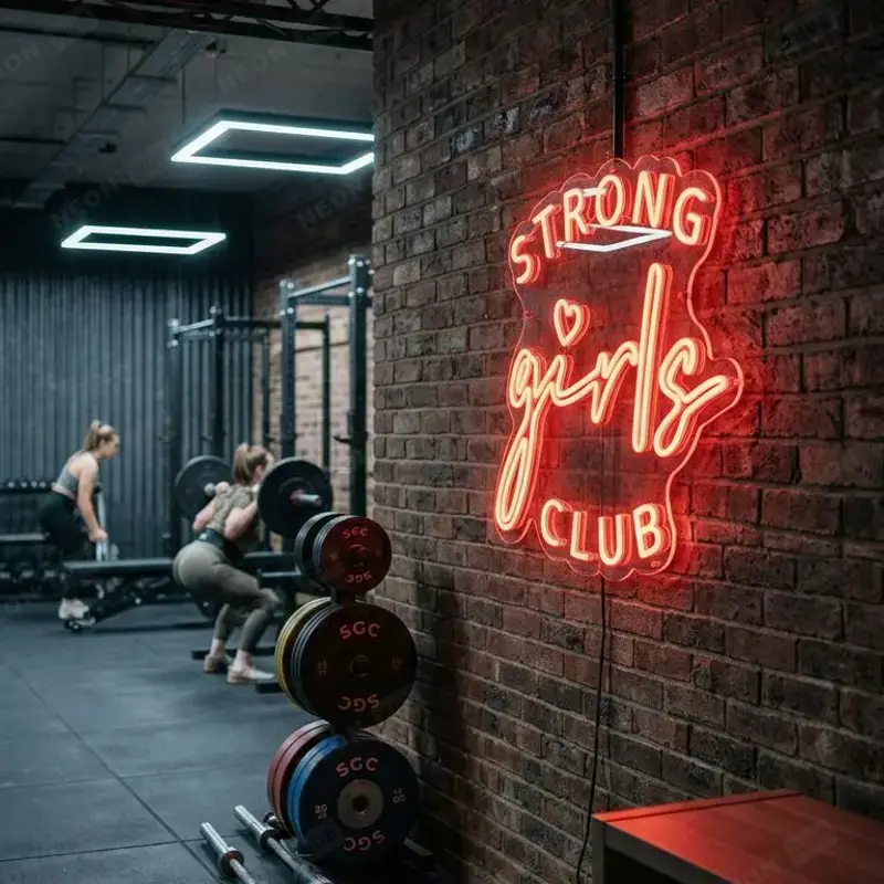 Неоновая вывеска STRONG GIRLS CLUB — вид 2