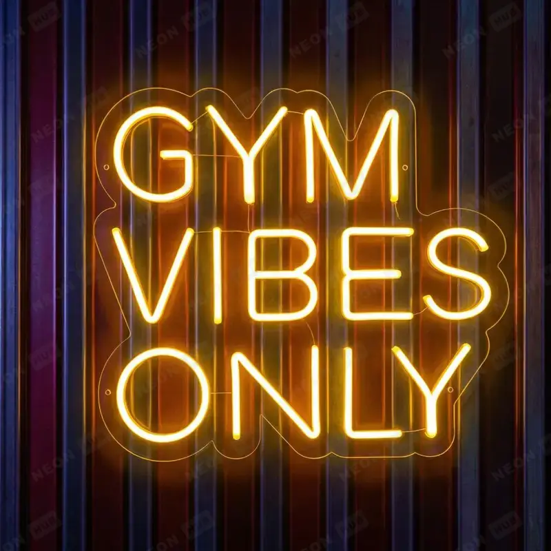 Неоновая вывеска GYM VIBES ONLY