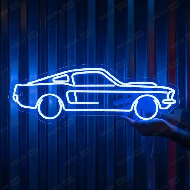 Неоновая вывеска FORD MUSTANG 1957 IN PROFILE