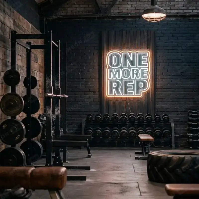 Неоновая вывеска ONE MORE REP — вид 2