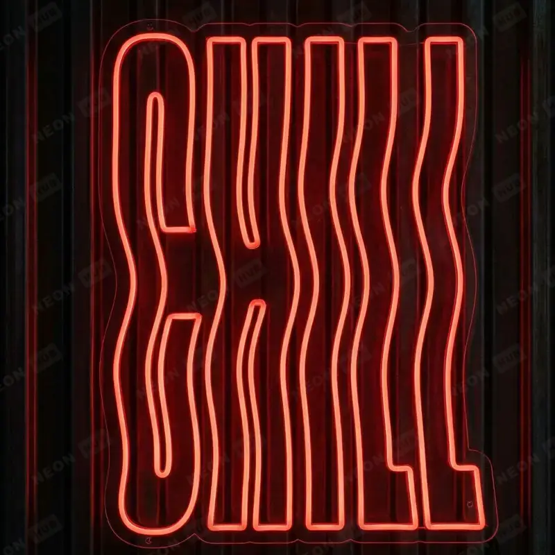 Неоновая вывеска CHILL